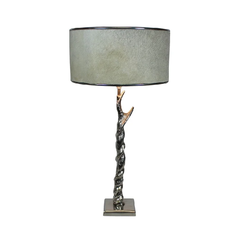 coastal style table lamps with nautical elements for beach housescoastal style table lamps with nautical elements for beach housesHandcrafted Twisted Nickel 27-Inch Cowskin Table Lamp