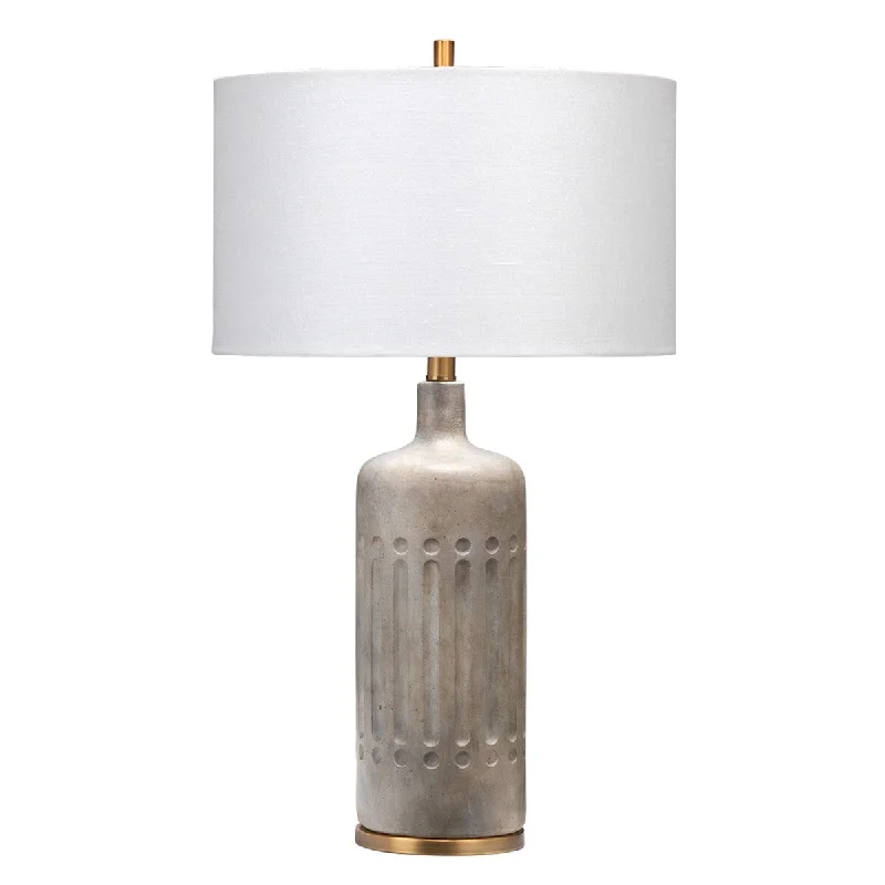 gothic style table lamps with dark finishes for a mysterious lookgothic style table lamps with dark finishes for a mysterious lookJamie Young Annex Cement Table Lamp with Linen Shade