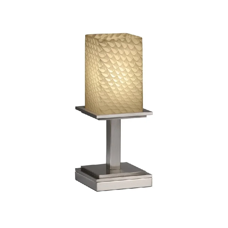 gothic style table lamps with dark finishes for a mysterious lookgothic style table lamps with dark finishes for a mysterious lookJustice Design Fusions Montana 1-light Short Nickel Table Lamp