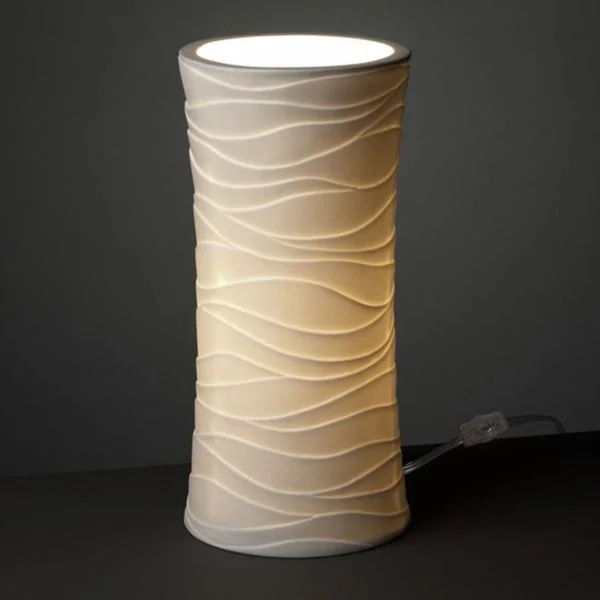 asian inspired table lamps with bamboo accents for a zen atmosphereasian inspired table lamps with bamboo accents for a zen atmosphereJustice Design Round Waves 1-light Accent Lamp