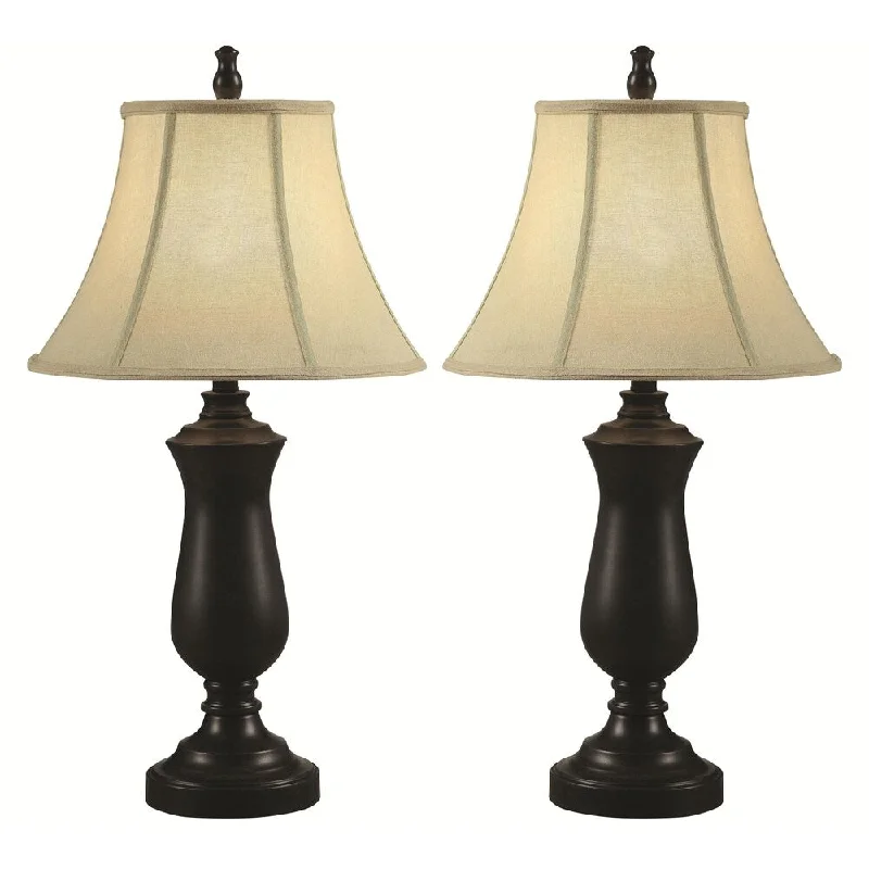 coastal style table lamps with nautical elements for beach housescoastal style table lamps with nautical elements for beach housesNiagara Vase-Shaped Table Lamp with Shade (Set of 2)