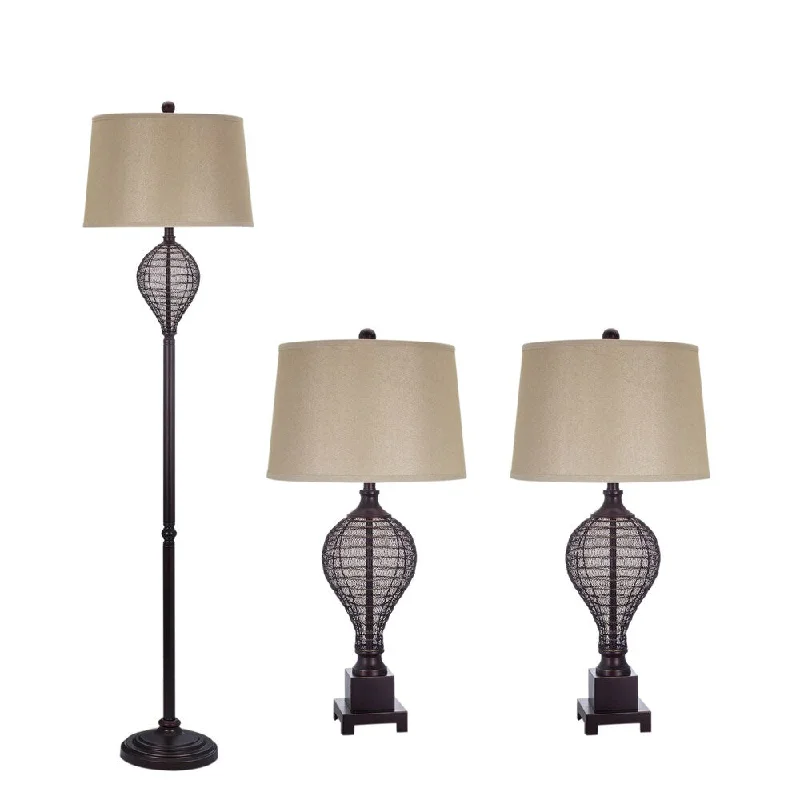 asian inspired table lamps with bamboo accents for a zen atmosphereasian inspired table lamps with bamboo accents for a zen atmosphereOil Rubbed Bronze Cage Lamp (Set of 3)