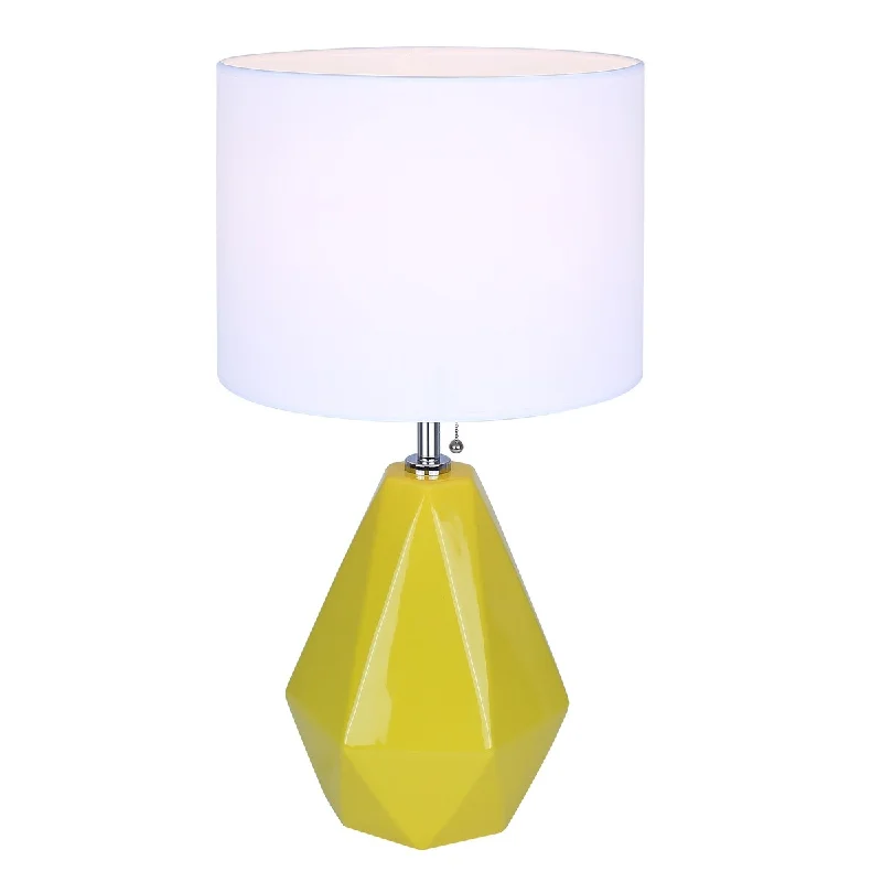 mid century modern table lamps with iconic designs for a stylish studymid century modern table lamps with iconic designs for a stylish studyPersei 1 Light Table Lamp with Mustard Yellow and Chrome Finish and White Shade