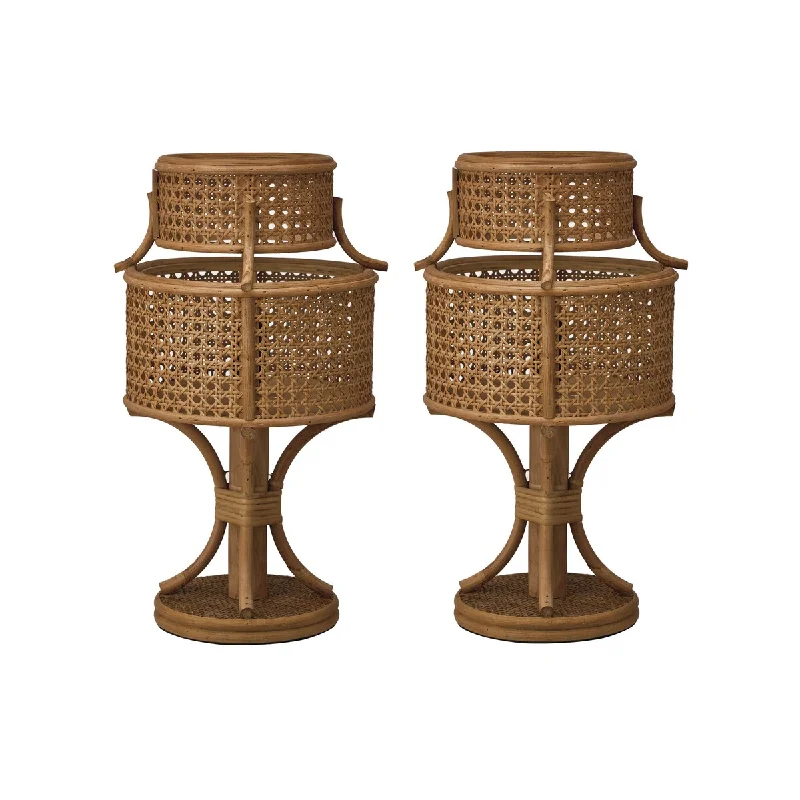 gothic style table lamps with dark finishes for a mysterious lookgothic style table lamps with dark finishes for a mysterious lookRattan Vintage Reproduction Table Lamp, Set of 2