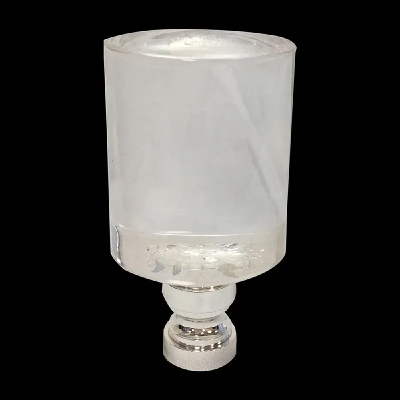 coastal style table lamps with nautical elements for beach housescoastal style table lamps with nautical elements for beach housesRoyal Designs Short Cylinder Clear Lamp Finial with Polished Silver Base