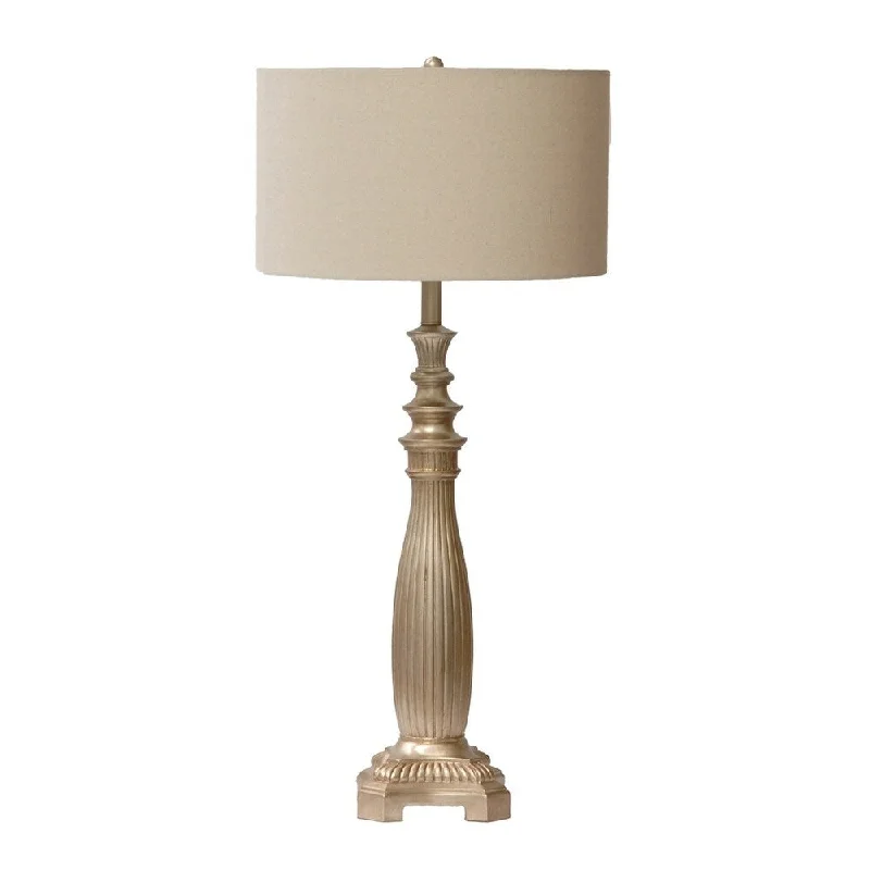 fabric table lamps with a linen shade for a relaxed and breathable lookfabric table lamps with a linen shade for a relaxed and breathable lookSilver Leaf 34-inch Table Lamp - N/A