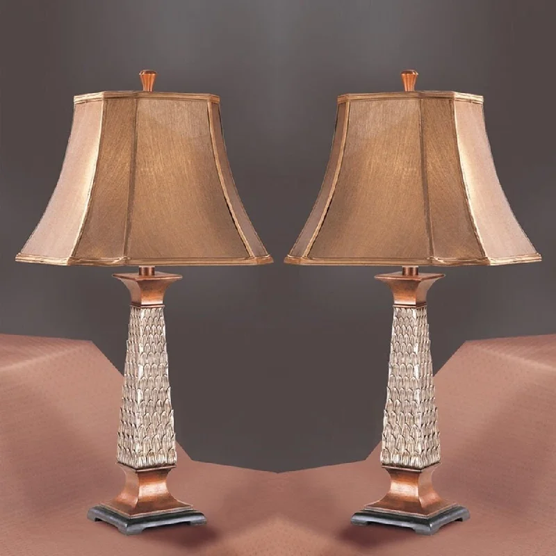 rustic farmhouse table lamps for cozy kitchensrustic farmhouse table lamps for cozy kitchensTable Lamps in Bronze and Silver Finish, Set of 2, Multi