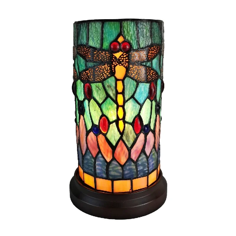 bohemian table lamps with colorful patterns for eclectic bedroomsbohemian table lamps with colorful patterns for eclectic bedroomsTiffany Style Accent Lamp 10" Tall Stained Glass Dragonfly Floral Nightstand Living Room Bedroom Gift AM270ACCB Amora Lighting