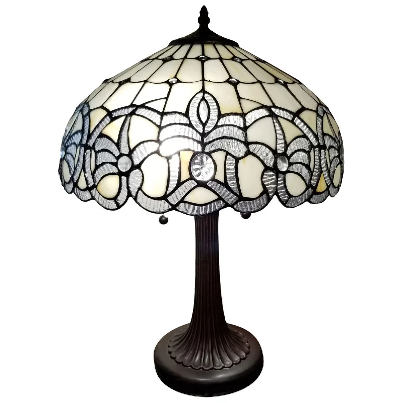 bohemian table lamps with colorful patterns for eclectic bedroomsbohemian table lamps with colorful patterns for eclectic bedroomsTiffany Style Table Lamp 24" Tall Stained Glass White Grey Jeweled Beads Decor Bedroom Handmade Gift AM293TL16B Amora Lighting
