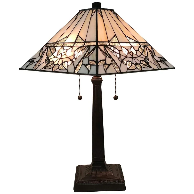 industrial style table lamps with exposed bulbs for loft apartmentsindustrial style table lamps with exposed bulbs for loft apartmentsTiffany Style Table Lamp Mission 22″ Tall Stained Glass Ivory Brown Antique Vintage Light AM308TL14B Amora Lighting