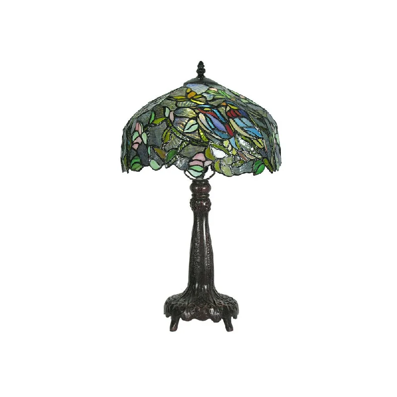 marble table lamps with a luxurious veined pattern for high end decormarble table lamps with a luxurious veined pattern for high end decorTiffany-style Therese Leafy Table Lamp