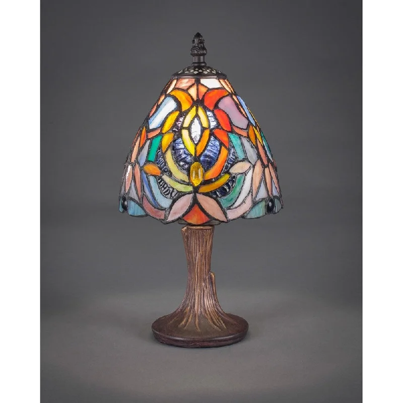glass table lamps with a frosted surface for soft light diffusionglass table lamps with a frosted surface for soft light diffusionToltec 1 Light Tiffany Accent Lamp Shown In Dark Granite Finish With 6.75" Kaleidoscope Tiffany Glass