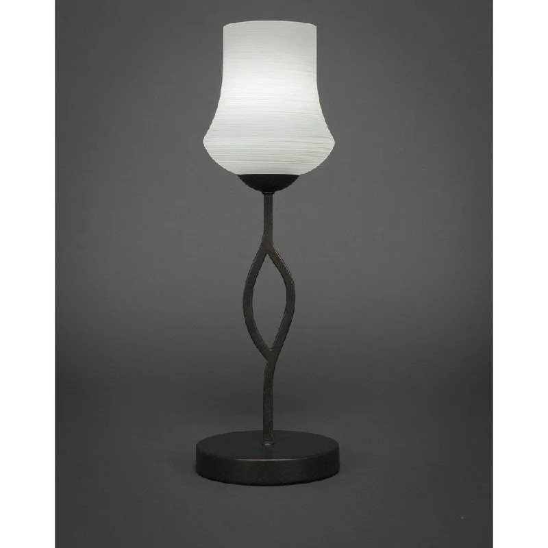 fabric table lamps with a linen shade for a relaxed and breathable lookfabric table lamps with a linen shade for a relaxed and breathable lookToltec Revo 1 Light Accent Lamp Shown In Dark Granite Finish With 5.5" Zilo White Linen Glass Shade