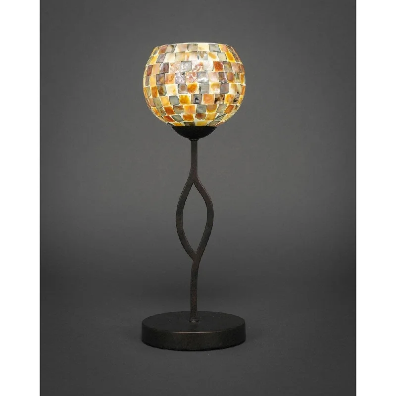 glass table lamps with a frosted surface for soft light diffusionglass table lamps with a frosted surface for soft light diffusionToltec Revo 1 Light Accent Lamp Shown In Dark Granite Finish With 6'' Sea Mist Seashell Glass Shade