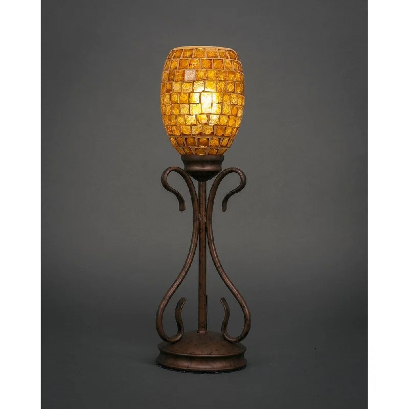 ceramic table lamps with hand painted designs for an artistic touchceramic table lamps with hand painted designs for an artistic touchToltec Swan 1 Light Accent Lamp Shown In Bronze Finish With 5" Copper Mosaic Glass Shade
