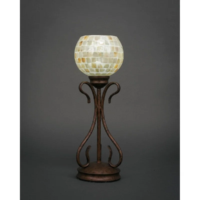 fabric table lamps with a linen shade for a relaxed and breathable lookfabric table lamps with a linen shade for a relaxed and breathable lookToltec Swan 1 Light Accent Lamp Shown In Bronze Finish With 6" Mystic Seashell Glass Shade