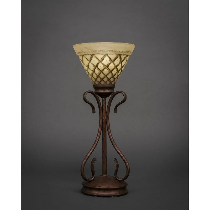 wooden table lamps with natural grain for a warm and organic feelwooden table lamps with natural grain for a warm and organic feelToltec Swan 1 Light Accent Lamp Shown In Bronze Finish With 7" Chocolate Icing Glass Shade