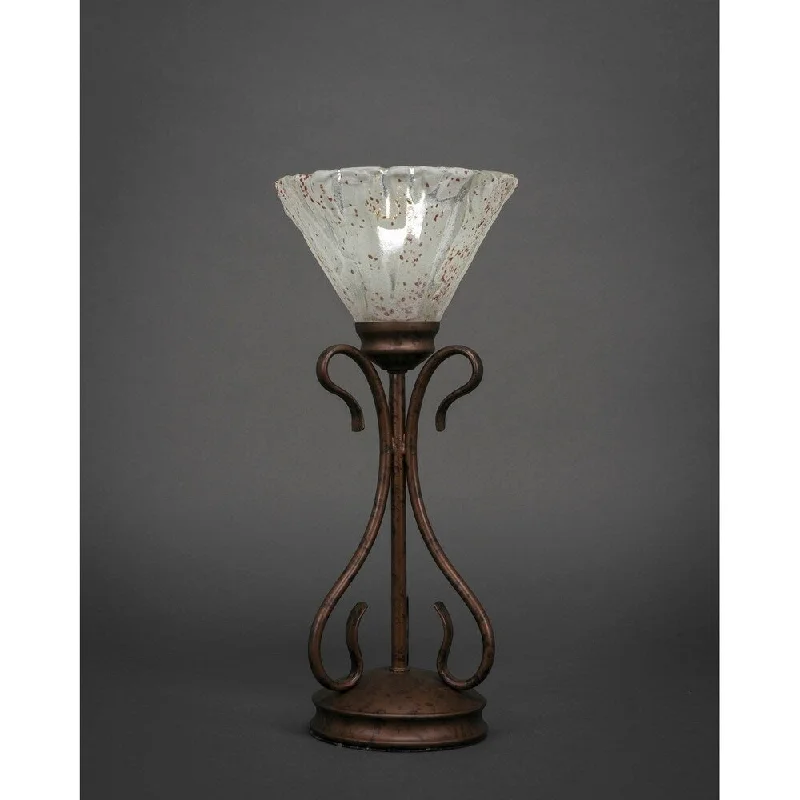 industrial style table lamps with exposed bulbs for loft apartmentsindustrial style table lamps with exposed bulbs for loft apartmentsToltec Swan 1 Light Accent Lamp Shown In Bronze Finish With 7" Italian Ice Glass Shade