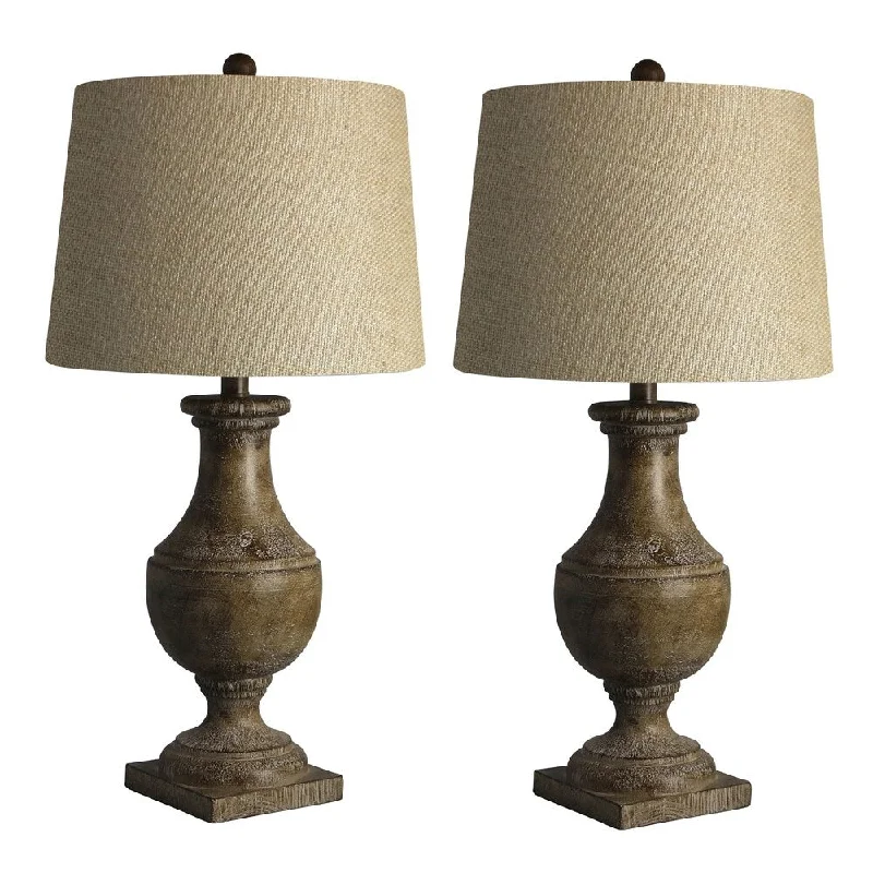 metal table lamps with a matte black finish for a sleek appearancemetal table lamps with a matte black finish for a sleek appearanceTwo Luxury Lamps Without The Luxury Price! Fangio Lighting's 6265COF Pair of 28 in. Resin Table Lamps in Cottage Coffee