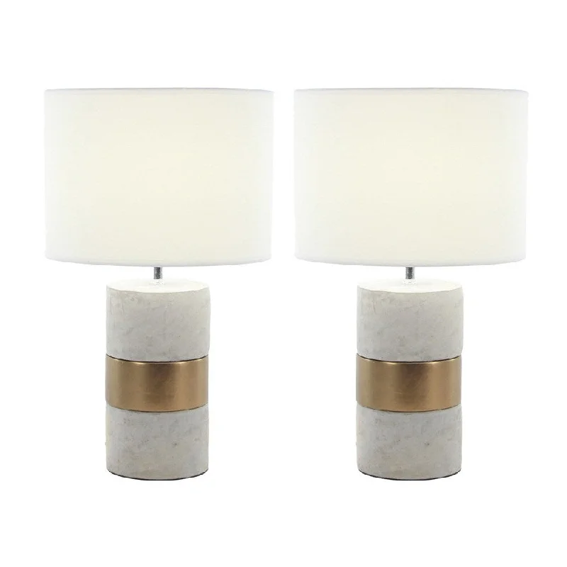 rustic farmhouse table lamps for cozy kitchensrustic farmhouse table lamps for cozy kitchensUrban Designs Elegant Concrete With Gold Accent 24-inch Table Lamp (Set of 2)