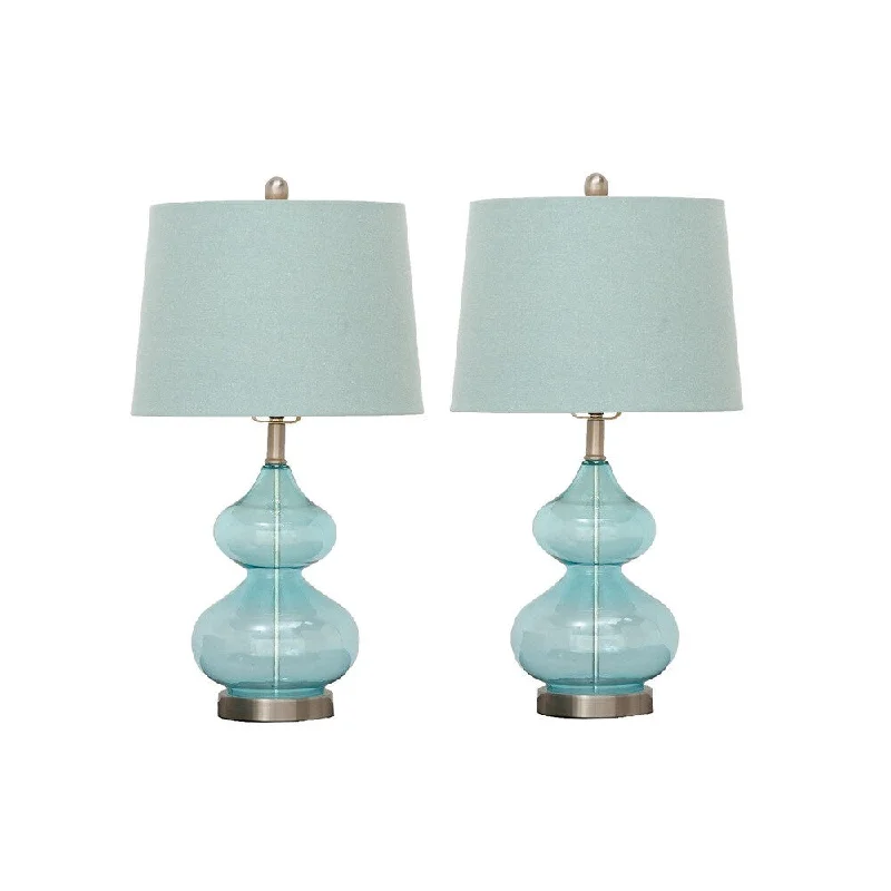 leather table lamps with a distressed texture for a rugged charmleather table lamps with a distressed texture for a rugged charmUrban Designs Fiona Teal Glass Table Lamp (Set of 2)