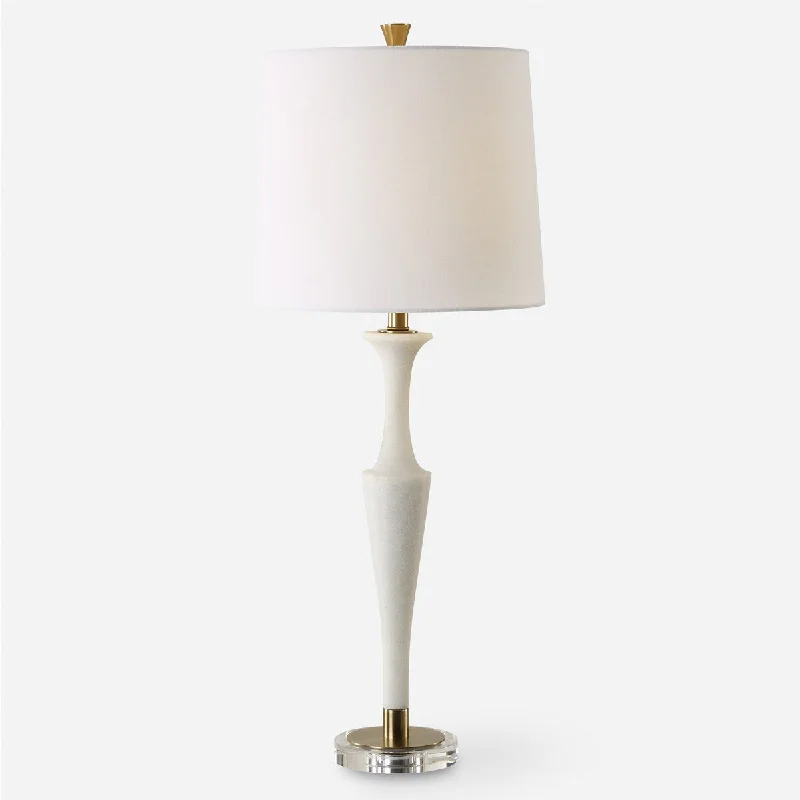 leather table lamps with a distressed texture for a rugged charmleather table lamps with a distressed texture for a rugged charmUttermost Colette White Stone Table Lamp - 35.5'' H X 14'' W X 14'' D