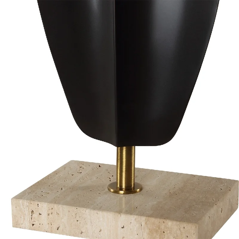 glass table lamps with a frosted surface for soft light diffusionglass table lamps with a frosted surface for soft light diffusionUttermost Kure Black Table Lamp - 30.25" H X 16" W X 10" D