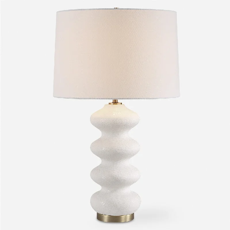 glass table lamps with a frosted surface for soft light diffusionglass table lamps with a frosted surface for soft light diffusionUttermost Liora White Table Lamp - 26.25" H X 16" W X 16" D