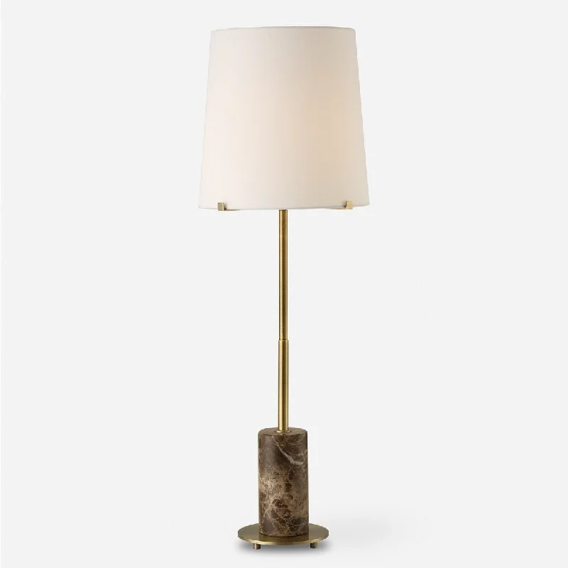 rustic farmhouse table lamps for cozy kitchensrustic farmhouse table lamps for cozy kitchensUttermost Sepia Brown Marble Buffet Lamp - 36" H X 12" W X 12" D