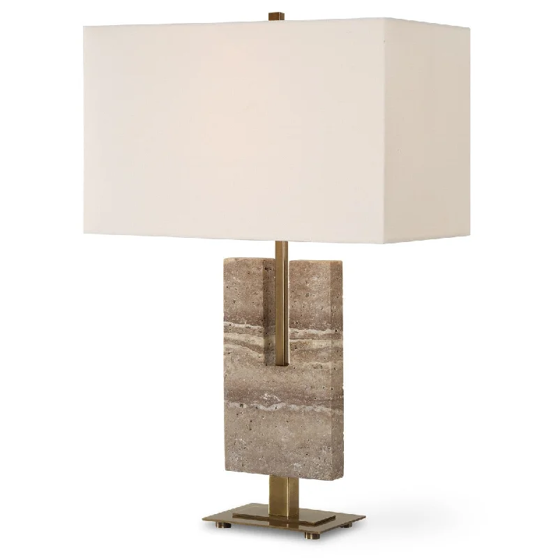 leather table lamps with a distressed texture for a rugged charmleather table lamps with a distressed texture for a rugged charmUttermost Turning Point Travertine Table Lamp - 26" H X 17" W X 10" D
