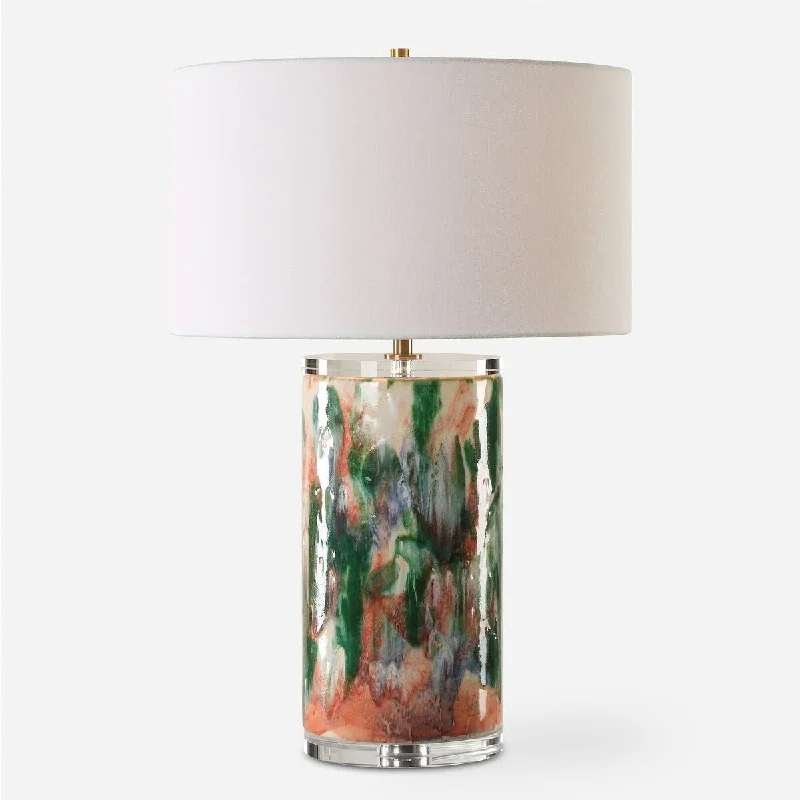gothic style table lamps with dark finishes for a mysterious lookgothic style table lamps with dark finishes for a mysterious lookUttermost Verdant Multi-Colored Table Lamp - 27.75" H X 18" W X 18" D