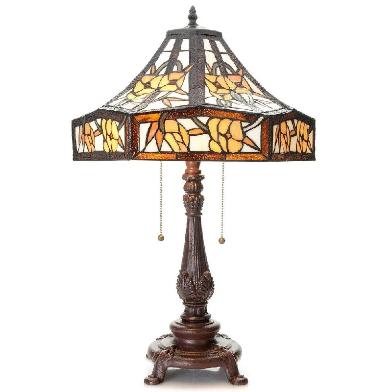 bohemian table lamps with colorful patterns for eclectic bedroomsbohemian table lamps with colorful patterns for eclectic bedroomsZalika 16-inch Ivory Tiffany-style Table Lamp